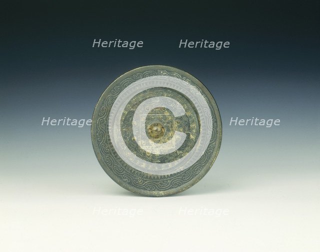 Bronze mirror, Late Western Han dynasty/Wang Meng interregnum, China, 206 BC-25 AD. Artist: Unknown