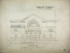 Isaiah Temple, Chicago, Illinois, West Elevation, 1898/99. Creator: Dankmar Adler.