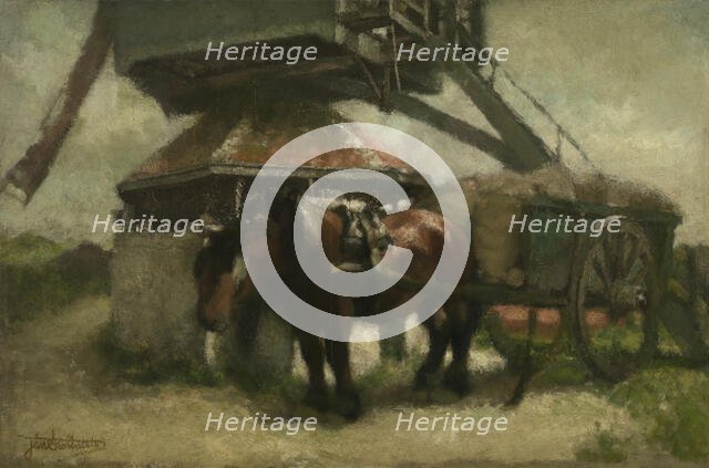 The Windmill at Kiel, c1860-1900. Creator: Jan Stobbaerts.