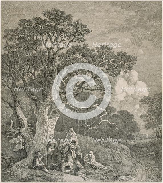 Gypsies in a wood, after Thomas Gainsborough, c1740-1780. Creator: John Wood.