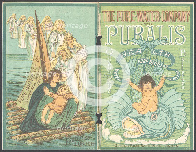 Puralis Mineral water, 1890s. Artist: Unknown