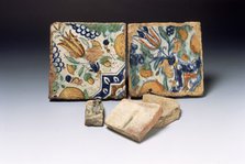 Delftware tiles, late 16th-early 17th century. Artist: Unknown