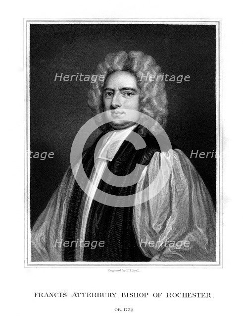 Francis Atterbury, Bishop of Rochester, (1831).Artist: Henry Thomas Ryall