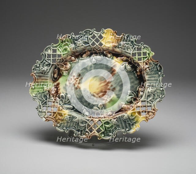 Basket Stand, Staffordshire, 1760/70. Creator: Staffordshire Potteries.