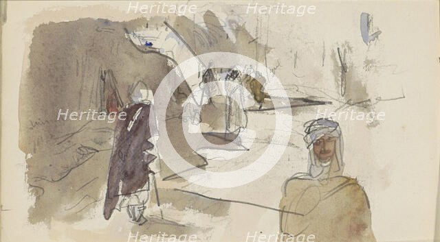 Street with figures in Biskra, 1922. Creator: Marius Bauer.