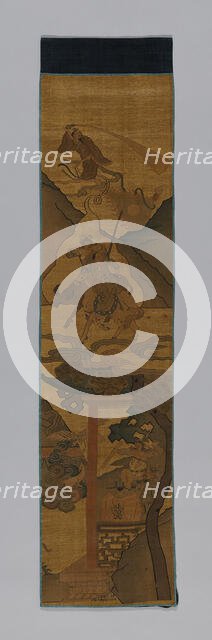 Panel (Furnishing Fabric), China, Qing dynasty(1644-1911), 1800/1900. Creator: Unknown.