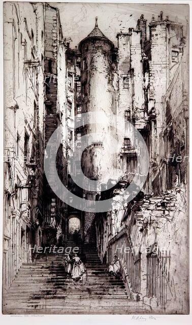 Advocates' Close, Edinburgh, c1912. Creator: Hedley Fitton.