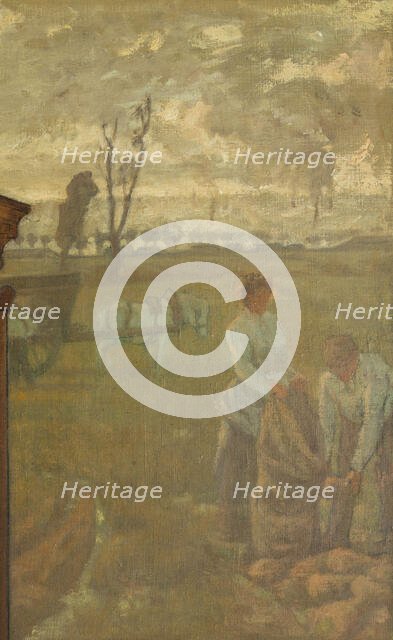 Sketch for the reception hall in the town hall of Vanves: Surroundings of Vanves, 1902. Creator: Jean Joseph Enders.