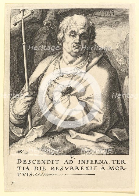 St. Philip, from Christ, the Apostles and St. Paul with the Creed, ca.1589. Creator: Hendrik Goltzius.