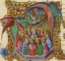 Initial A: Pentecost, about 1430-1435. Creator: Stefano da Verona.