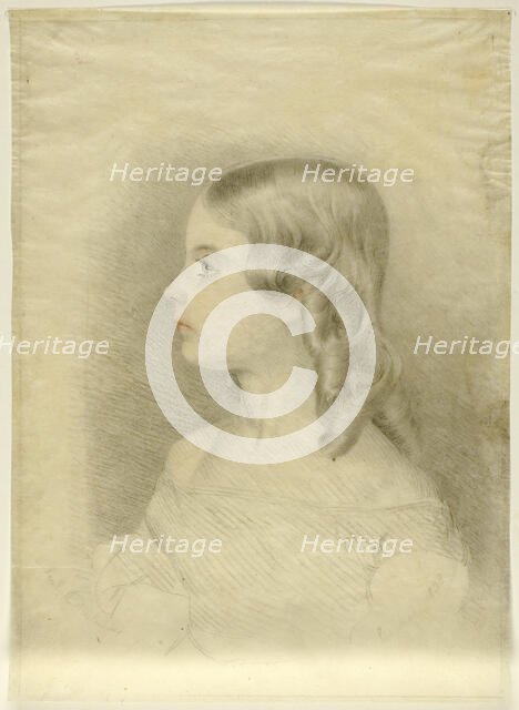 Profile Portrait of a Girl, n.d. Creator: Paul Augustus Mulready.