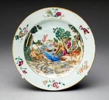 Plate, Jingdezhen, c. 1750. Creator: Jingdezhen Porcelain.