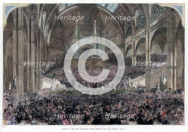The opening of the new Alexandra Palace, Muswell Hill, 1st May 1875. Artist: Unknown