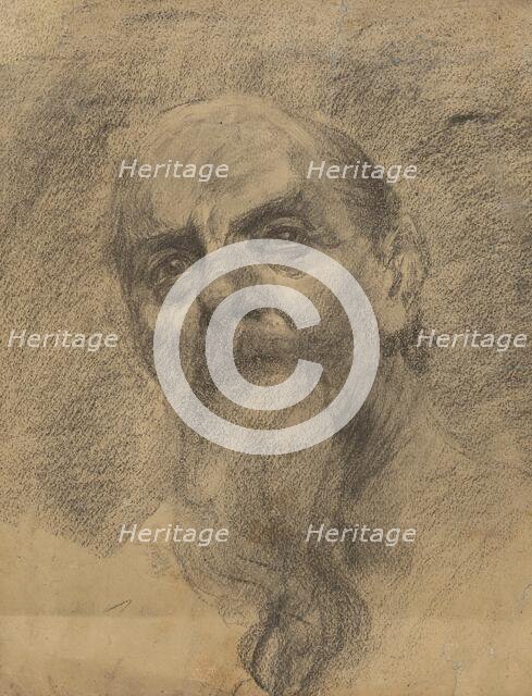 Study of a Man's Head, 1890-1900. Creator: Ludovit Cordak.