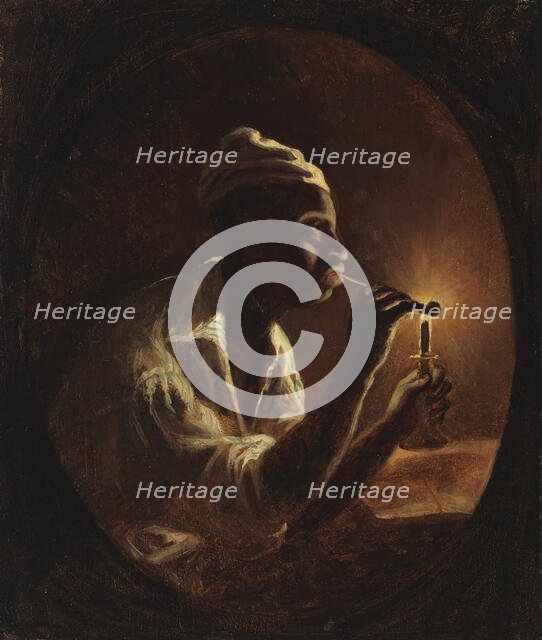 Man Lighting His Pipe, c1864. Creator: Karl Emanuel Jansson.