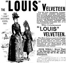 Advertisement for the Celebrated "Louis" Velveteen, 1890. Creator: Unknown.