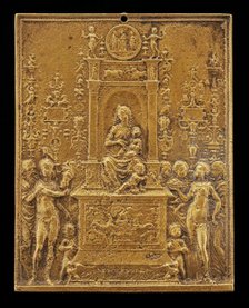 Madonna and Child Enthroned with Saints, late 15th - early 16th century. Creator: Moderno.