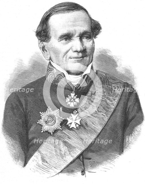Fyodor Nikolayevich Glinka (1786-1880). Artist: Matyushin, Ivan Ivanovich (1846-?)
