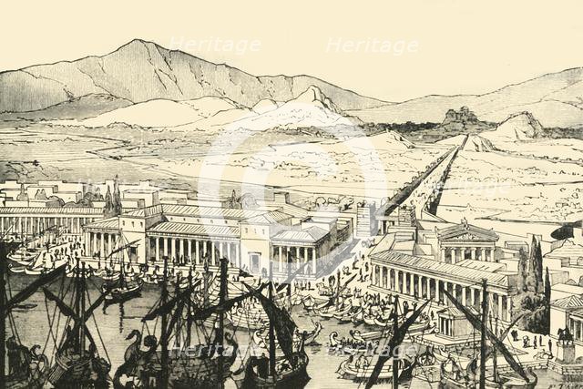 'The Piraeus with the Long Walls, Restored', 1890.   Creator: Unknown.