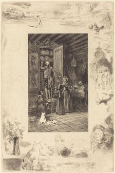 Les Vieux (The Elders), c. 1885. Creator: Felix Hilaire Buhot.