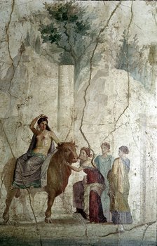 Roman wallpainting of The Rape of Europa, House of Jason, Pompeii, Italy. Creator: Unknown.