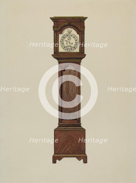 Grandfather Clock, c. 1936. Creator: Ernest A Towers Jr.