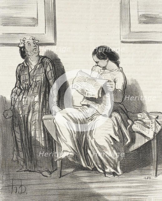Il parait que les clubs vont être...fermés.., 1849. Creator: Honore Daumier.