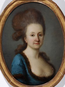 Portrait of Euphrosine Katharina von Bock, geb. von Stackelberg (1752-1821), 1780. Artist: Darbès, Joseph Friedrich August (1747-1810)