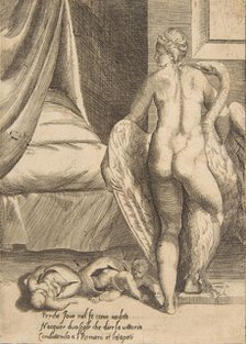 Leda and the Swan, from 'The Loves of the Gods', 1531-76. Creator: Giulio Bonasone.