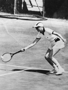 Princess Grace of Monaco partnering her husband in the doubles tournament, Monte Carlo, 1976. Artist: Unknown