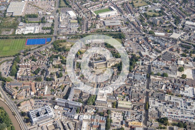 The City of Gloucester and Gloucester Cathedral, Gloucestershire, 2021. Creator: Damian Grady.