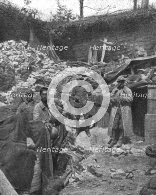 'Aspects du champ de bataille de Verdun; Poste de commandement d'une brigade qui prit part..., 1916. Creator: Unknown.