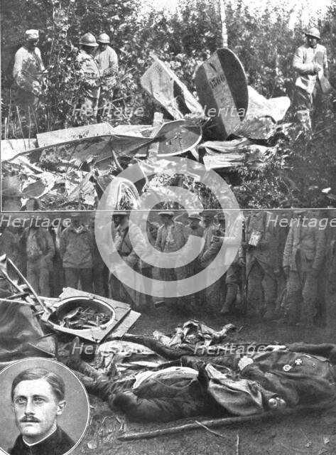 ''Corps a corps en Plein Ciel; Les restes des adversaires, precipites de quatre mille..., 1916. Creator: Unknown.