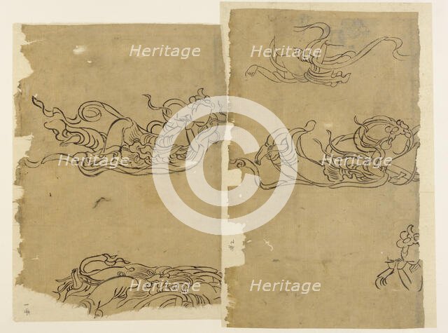 Buddhist angel--Apsaras, Edo period, 1573-1615. Creator: Unknown.