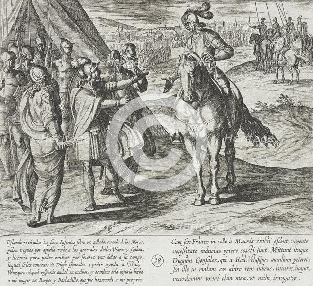 Ruy Velazquez Refuses to Help the Infantes, 1612. Creator: Antonio Tempesta.