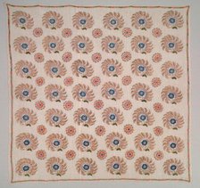 Embroidered Square, 19th century. Creator: Unknown.