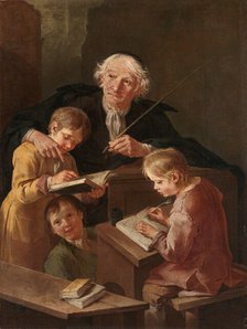 La lezione del maestro (Der Unterricht des Meisters), c.1720-1730. Creator: Cipper, Giacomo Francesco (1664-1736).