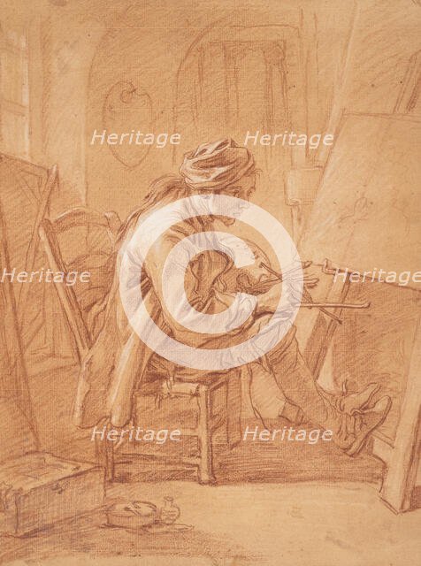 The Artist in His Studio (image 2 of 2), c1733. Creator: Francois Boucher.