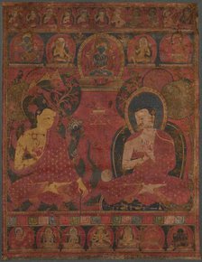 Sakyamuni with a Disciple Thangka, 14th century. Creator: Unknown.
