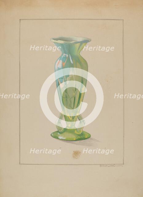 Vase, c. 1937. Creator: Elizabeth Dimling.