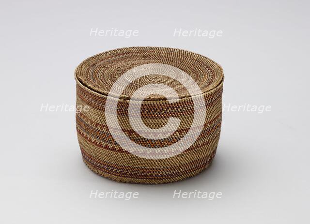 Lidded Basket, 1870-1887. Creator: Unknown.