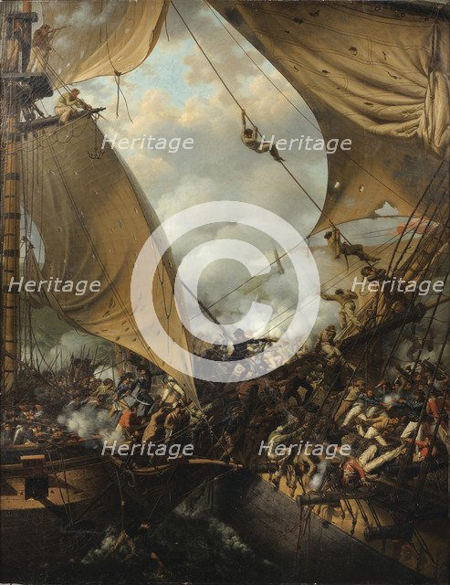 Boarding scene. Artist: Crépin, Louis-Philippe (1772-1851)