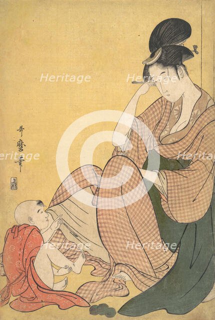 Woman and Child, ca. 1794-95. Creator: Kitagawa Utamaro.
