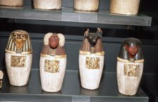 Padiuf’s False Canopic Jars, 22nd Dynasty, c1550BC-1069 BC. Artist: Unknown.