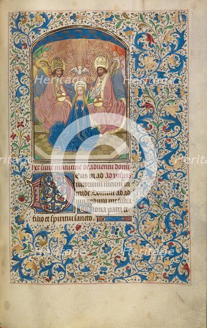The Coronation of the Virgin; Arenberg Hours, early 1460s. Creator: Willem Vrelant.