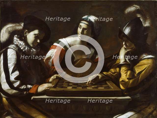 The Game of Draughts, 1630s. Artist: Mattia Preti.