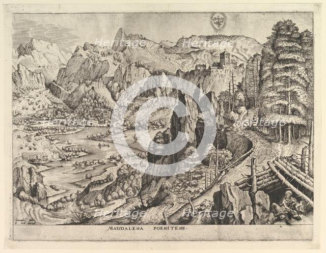 The Penitent Magdalene (Magdalena poenitens) from The Large Landscapes, ca. 1555-56. Creator: Johannes van Doetecum I.