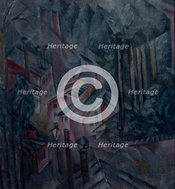 The City, 1919. Artist: Shevchenko, Alexander Vasilyevich (1883-1948)