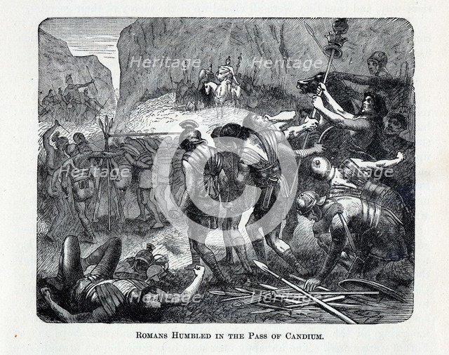 Romans Humbled in the Pass of Caudium, 1882. Artist: Anonymous  