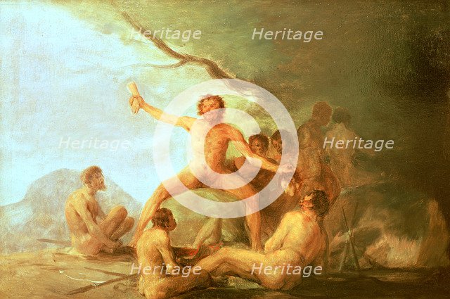 'Cannibals savouring human remains', 1800-1808.  Artist: Francisco Goya